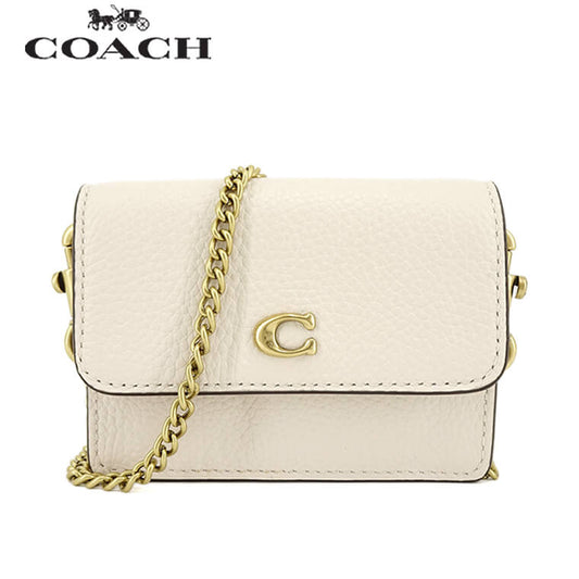 COACH レディース カードケース HALF FLAP CARD CASE C6718 B4HA チョーク CHALK