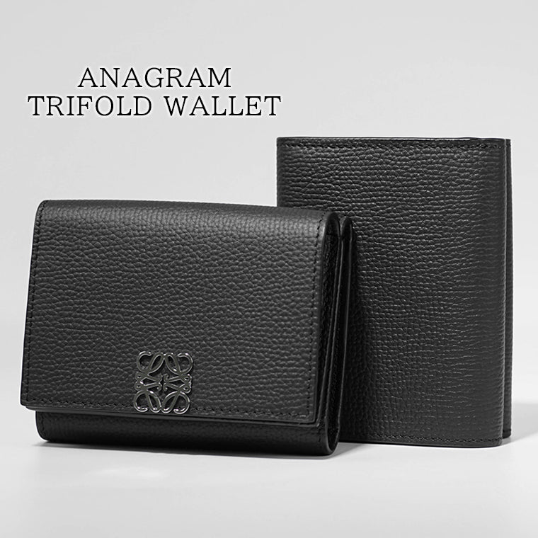 LOEWE レディース メンズ 3つ折り財布 ANAGRAM TRIFOLD WALLET C821TR2X08 BLACK ブラック 1100