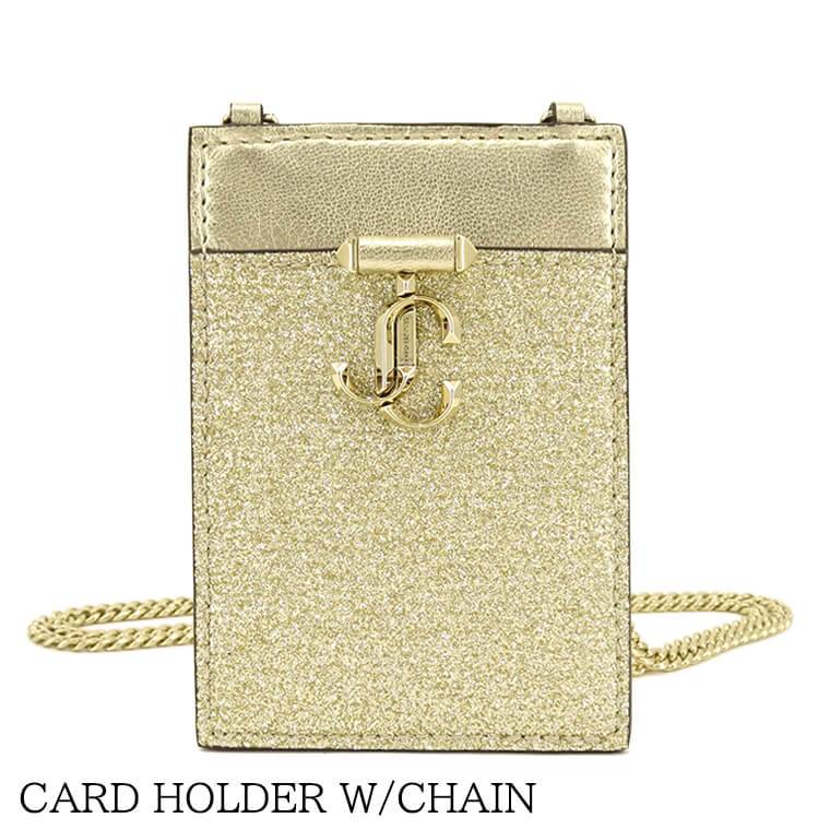 Jimmy Choo ジミーチュウ♦カードホルダー コンパクトジップ カードケース M | ブラック エンボス加工