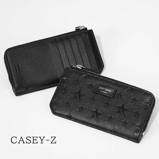 JIMMY CHOO メンズ レディース カードケース CASEY Z EMG ブラック BLACK