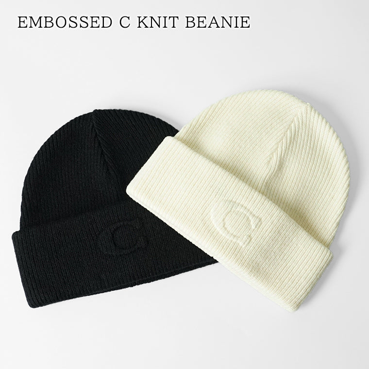 COACH メンズ レディース ニットキャップ EMBOSSED C KNIT BEANIE CCL44 2カラー