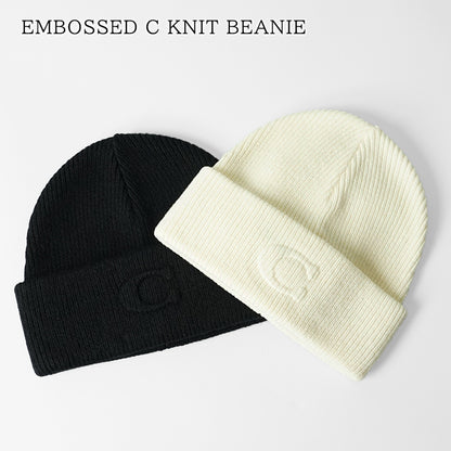 COACH メンズ レディース ニットキャップ EMBOSSED C KNIT BEANIE CCL44 2カラー