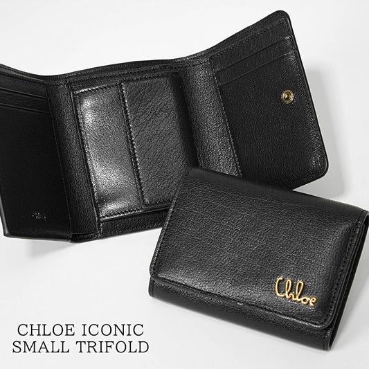 Chloe レディース 3つ折り財布 CHLOE ICONIC SMALL TRIFOLD CH25AP483O37 BLACK ブラック 001