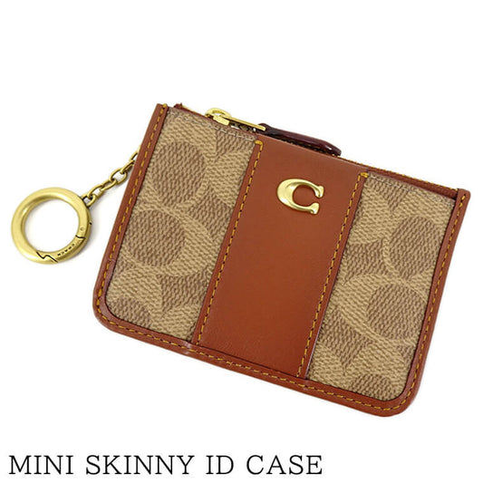 COACH レディース パスケース MINI SKINNY ID CASE CI185 B4NQ4 タン ラスト TAN RUST