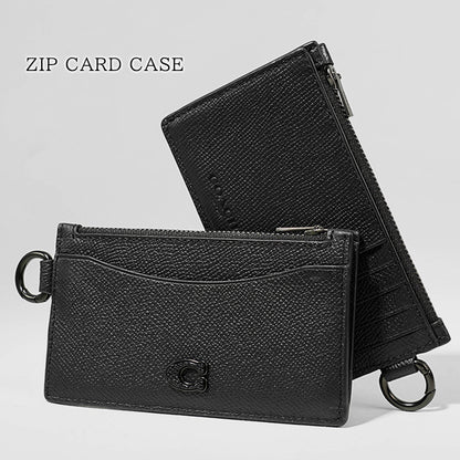 COACH メンズ カードケース ZIP CARD CASE CJ879 BLK ブラック BLACK