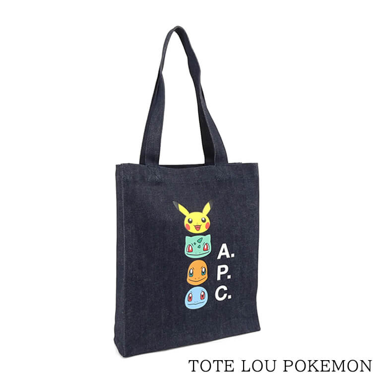 A.P.C. メンズ レディース トートバッグ TOTE LOU POKEMON COCSX M61908 INDIGO インディゴウォッシュ IAI