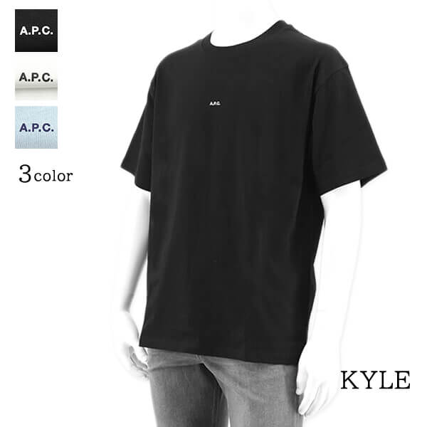 アーペーセー A.P.C. メンズ Tシャツ ブラック ホワイト ブルー アーペーセー A.P.C. メンズ Tシャツ ブラック ホワイト ブルー