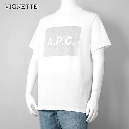 A.P.C. メンズ Tシャツ VIGNETTE COHBO H26558 WHITE GREY オフホワイト グレー LAA