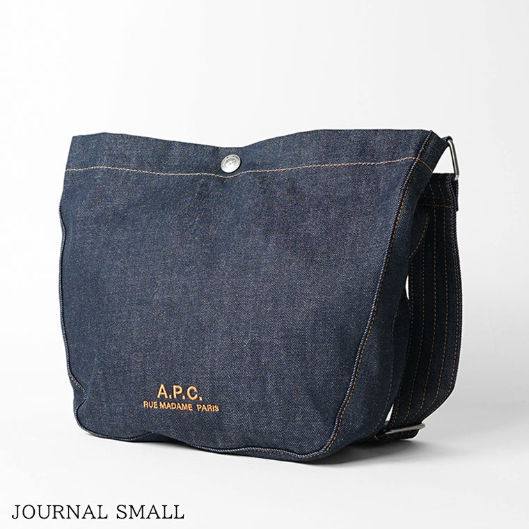 A.P.C. メンズ レディース ショルダーバッグ JOURNAL SMALL COHIZ M67010 INDIGO インディゴ IAI
