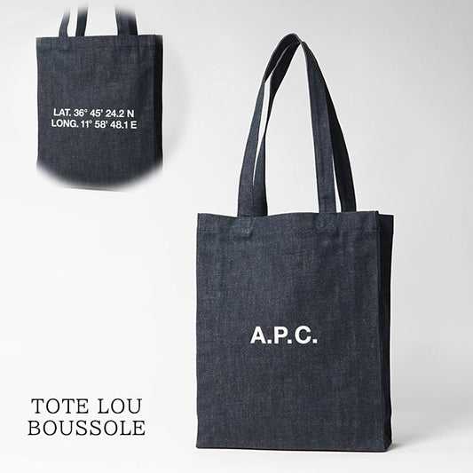 A.P.C. レディース メンズ トートバッグ TOTE LOU BOUSSOLE COHIZ M67093 INDIGO インディゴ IAI
