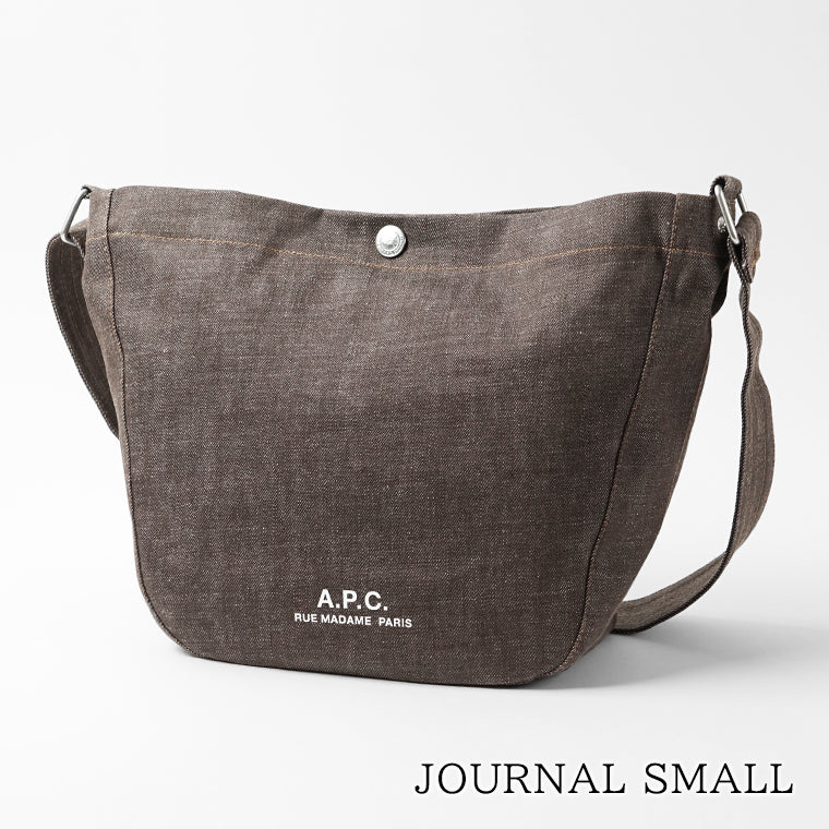 A.P.C. メンズ レディース ショルダーバッグ JOURNAL SMALL COHLX M67010 MARRON FONCE ダークマロン ブラウン CAE