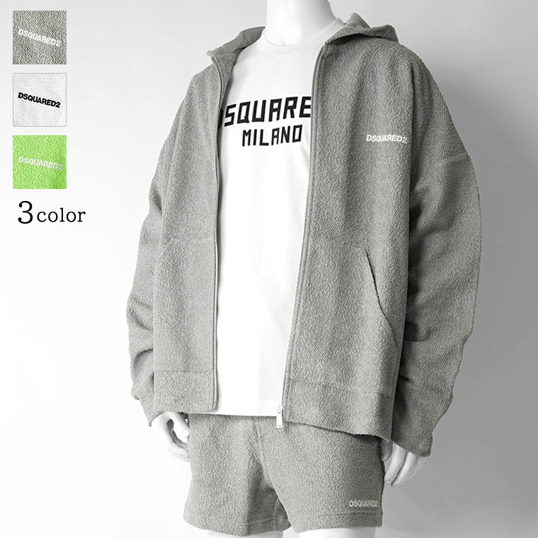 DSQUARED2 BEACHWEAR ライン メンズ ジップアップパーカー D7MK06580 3カラー