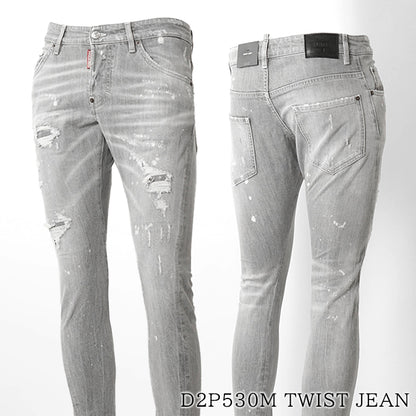 【SUMMER FINAL SALE】 DSQUARED2 KIDS キッズ ジーンズ D2P530M TWIST JEAN DQ1336 D0AG0 ウォッシュグレー DQ03