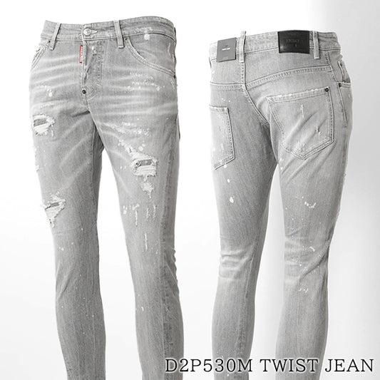 【SUMMER FINAL SALE】 DSQUARED2 KIDS キッズ ジーンズ D2P530M TWIST JEAN DQ1336 D0AG0 ウォッシュグレー DQ03
