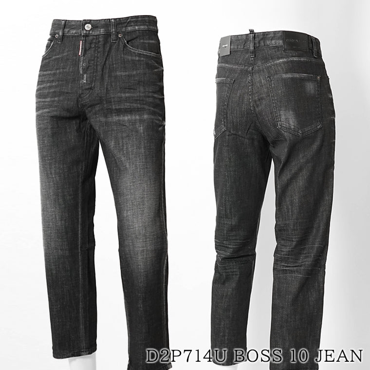【SUMMER FINAL SALE】 DSQUARED2 KIDS キッズ ジーンズ D2P714U BOSS 10 JEAN DQ2241 D0ABS ウォッシュブラック DQ02