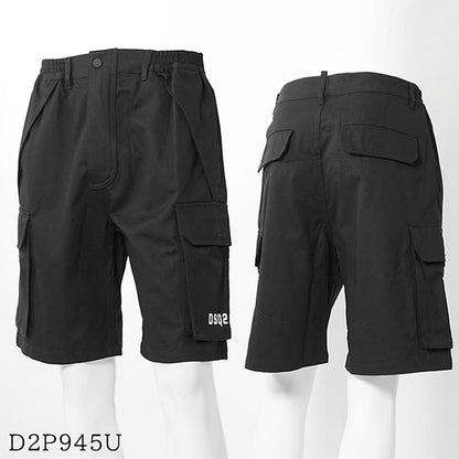 【SUMMER FINAL SALE】 DSQUARED2 KIDS キッズ カーゴショートパンツ D2P945U DQ3209 D0AGK ブラック DQ900