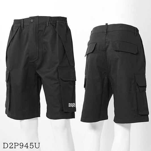 【SUMMER FINAL SALE】 DSQUARED2 KIDS キッズ カーゴショートパンツ D2P945U DQ3209 D0AGK ブラック DQ900