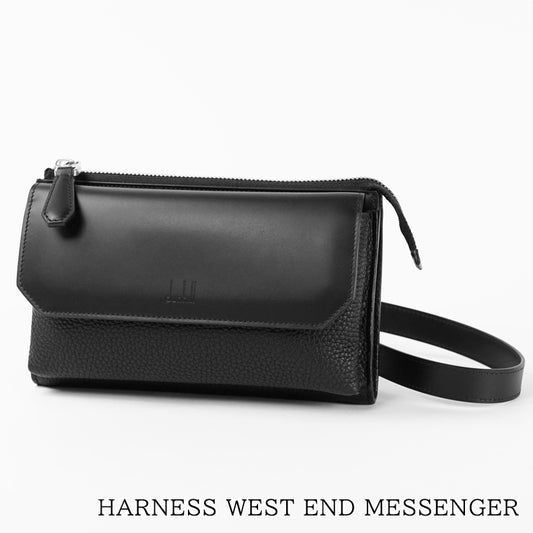 dunhill メンズ ショルダーバッグ HARNESS WEST END MESSENGER BAG DU24F3802XA BLACK ブラック 001