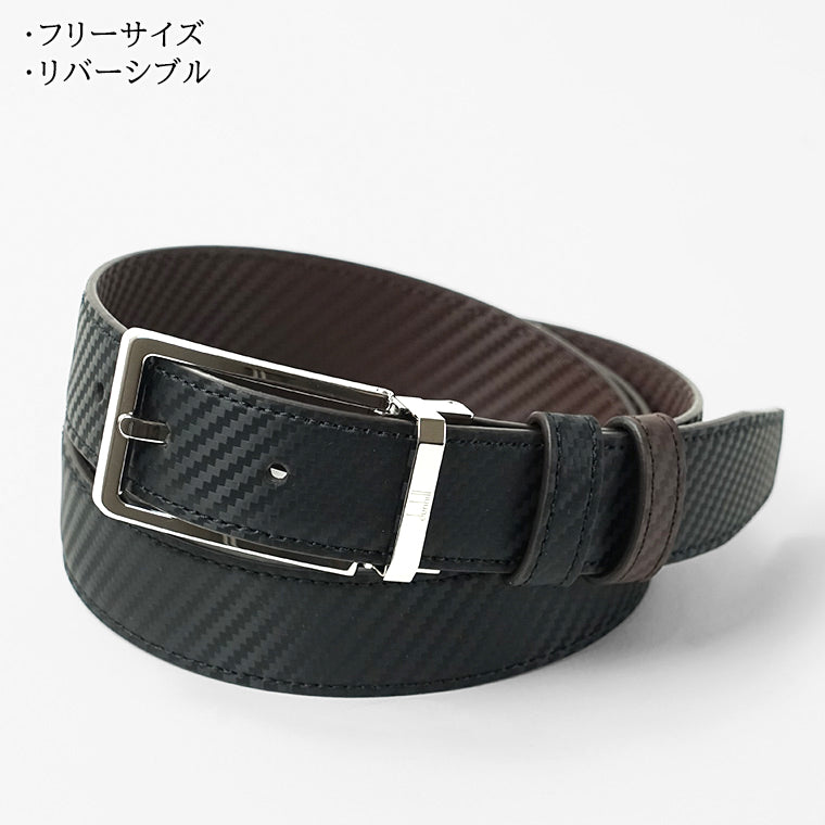 dunhill メンズ ベルト DU24R4T21RR ブラック ブラウン 001