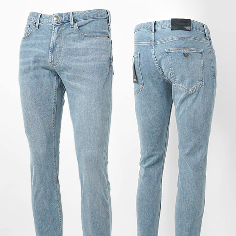 【SUMMER FINAL SALE】 EMPORIO ARMANI メンズ ジーンズ EM000121 AF22800 LIGHT BLUE DENIM ウォッシュライトブルー MB003
