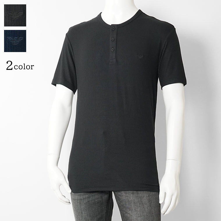【SUMMER FINAL SALE】 EMPORIO ARMANI UNDERWEAR ライン メンズ ヘンリーネックTシャツ EM000623 AF18892 2カラー