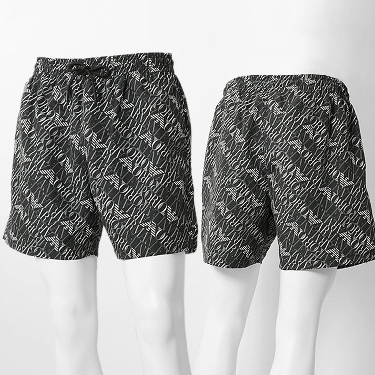 【SUMMER FINAL SALE】 EMPORIO ARMANI SWIMWEAR ライン メンズ スイムショートパンツ EM000688 AF20442 DIAGONAL LOGO BLACK ブラック FC026