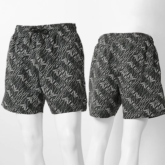 【SUMMER FINAL SALE】 EMPORIO ARMANI SWIMWEAR ライン メンズ スイムショートパンツ EM000688 AF20442 DIAGONAL LOGO BLACK ブラック FC026