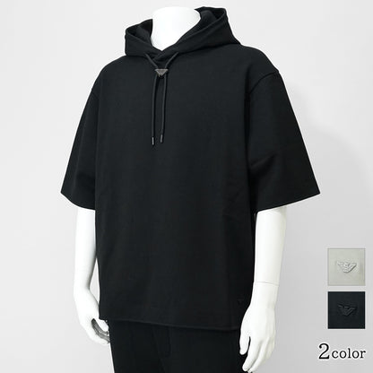 【SUMMER FINAL SALE】 EMPORIO ARMANI メンズ 半袖パーカー EM001132 AF13488 2カラー