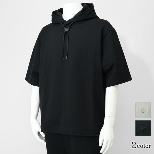 【SUMMER FINAL SALE】 EMPORIO ARMANI メンズ 半袖パーカー EM001132 AF13488 2カラー