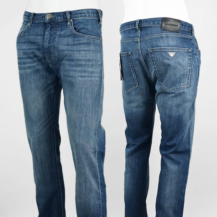 EMPORIO ARMANI メンズ ジーンズ EM001370 AF14116 MEDIUM BLUE DENIM ウォッシュブルー MB002