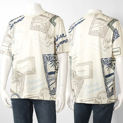EMPORIO ARMANI メンズ Tシャツ EM005274 AF24857 T105 DIGITAL PRINT ベージュ デジタルプリント M0359