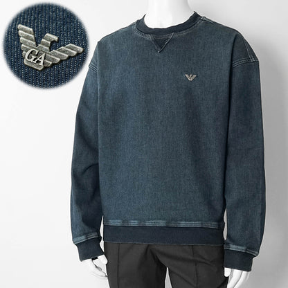 EMPORIO ARMANI メンズ スウェットシャツ EM006614 AF27722 BLUE DENIM ウォッシュブルー MB001
