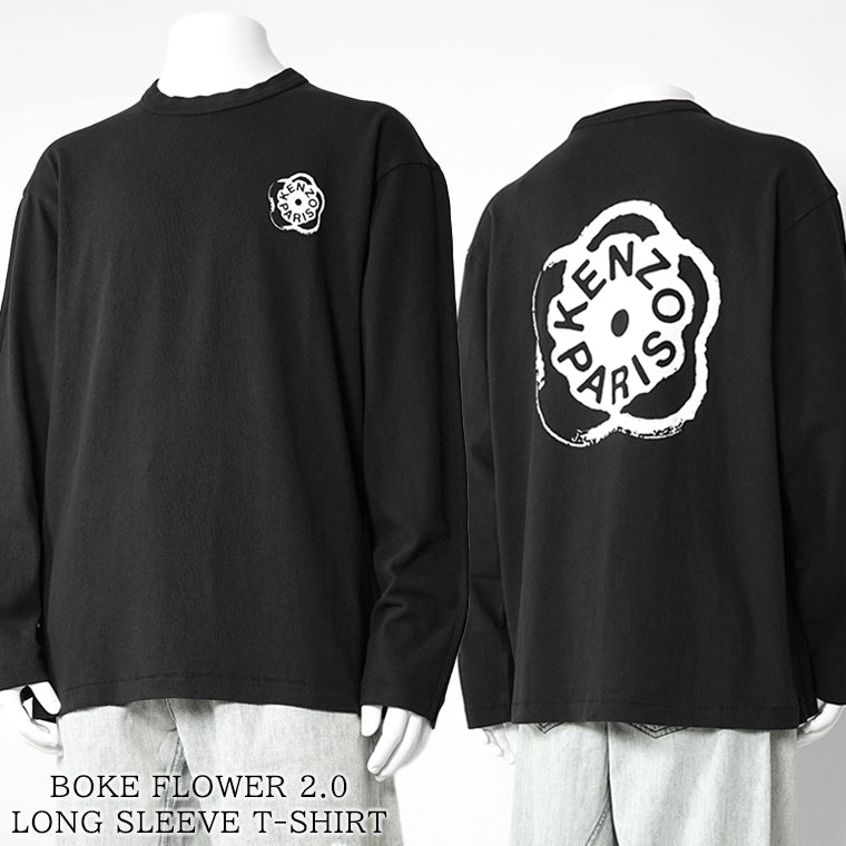 KENZO メンズ 長袖Tシャツ BOKE FLOWER 2.0 LONG SLEEVE T SHIRT FG55TL3024SK BLACK ブラック 99J
