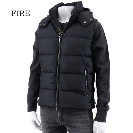 MooRER メンズ ダウンベスト FIRE WK ネイビー BLU