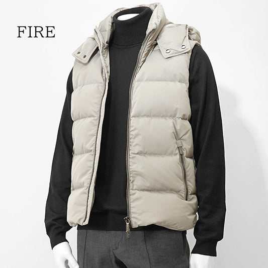 MooRER メンズ ダウンベスト FIRE WK グレージュ MARMO