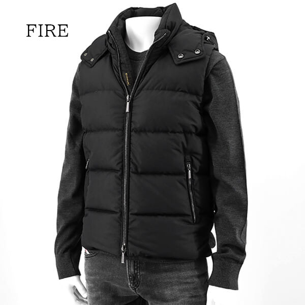 MooRER メンズ ダウンベスト FIRE WK ブラック NERO
