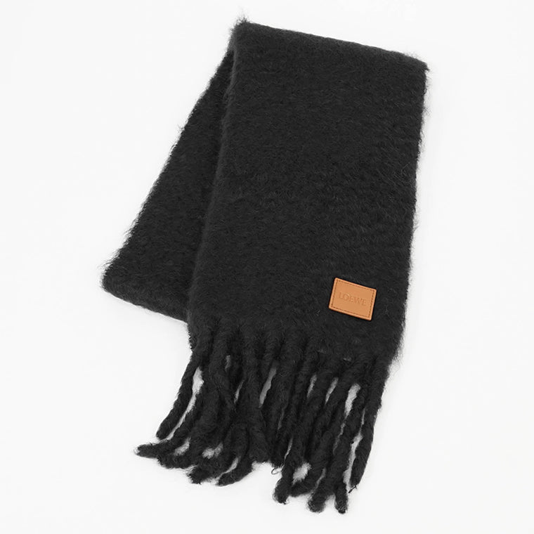 LOEWE レディース メンズ マフラー FSA6SS1X05 BLACK ブラック 1100