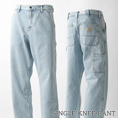 Carhartt WIP メンズ ジーンズ SINGLE KNEE PANT I032024 BLUE HEAVY STONE WASH ウォッシュライトブルー 01A3