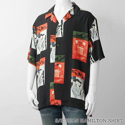 【2026SS SUMMER SALE】Carhartt WIP メンズ シャツ I036290 SEAN HAMILTON PRINT BLACK ブラック 3QQXX