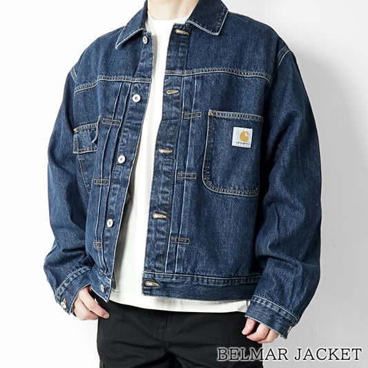 Carhartt WIP メンズ デニムジャケット BELMAR JACKET I036586 BLUE STONE WASHED ウォッシュブルー 0106