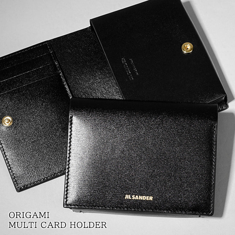 JIL SANDER レディース メンズ カードケース ORIGAMI MULTI CARD HOLDER J07UI0020 P4840 BLACK ブラック 001