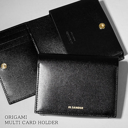 JIL SANDER レディース メンズ カードケース ORIGAMI MULTI CARD HOLDER J07UI0020 P4840 BLACK ブラック 001