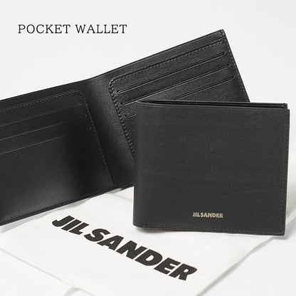 JIL SANDER メンズ 2つ折り財布 POCKET WALLET J25UI0001 P6489 BLACK ブラック 001