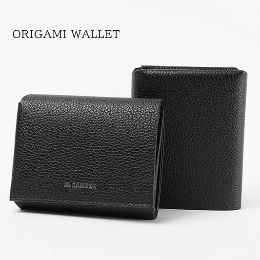JIL SANDER メンズ レディース 3つ折り財布 ORIGAMI WALLET J25UI0005 P8892 BLACK ブラック 001