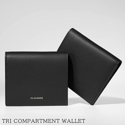 JIL SANDER メンズ レディース 3つ折り財布 TRI COMPARTMENT WALLET J26VL0024 P5995 BLACK ブラック 001