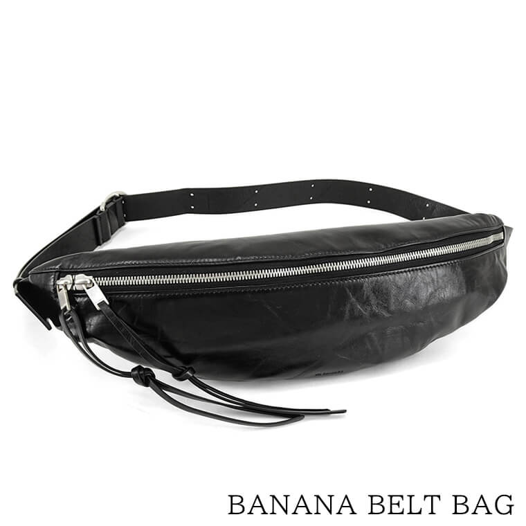 JIL SANDER メンズ ベルトバッグ BANANA BELT BAG J26WB0009 P6002 BLACK ブラック 001