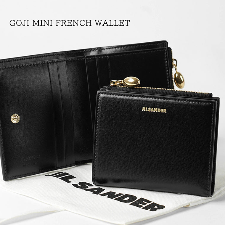 JIL SANDER レディース メンズ 2つ折り財布 GOJI MINI FRENCH WALLET J66UI0006 P4840 BLACK ブラック 001