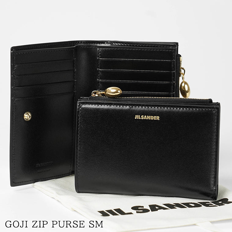 JIL SANDER レディース メンズ 2つ折り財布 GOJI ZIP PURSE SM J66UI0010 P4840 BLACK ブラック 001