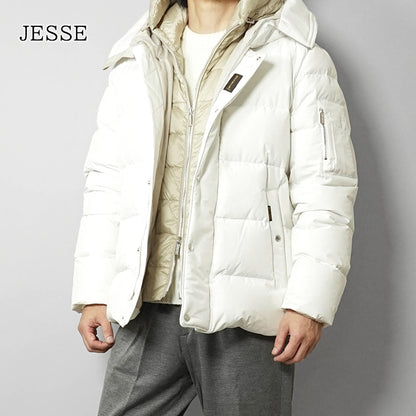 MooRER メンズ ダウンジャケット JESSE STP ホワイト BLANC