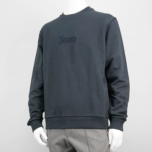 【SUMMER FINAL SALE】 HERNO メンズ スウェットシャツ JG000231U 50017 ネイビー 9200